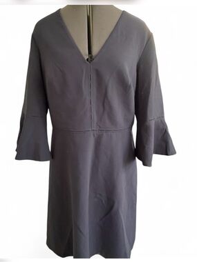 Banana Republic Dark Blue V-Neck Bell Sleeve Dress
